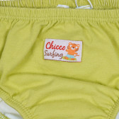 Памучни гащички с щампа за бебе, зелени Chicco 365294 2