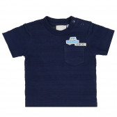 Памучна тениска с апликация за бебе, тъмносиня Chicco 365322 