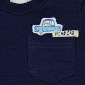 Памучна тениска с апликация за бебе, тъмносиня Chicco 365323 2