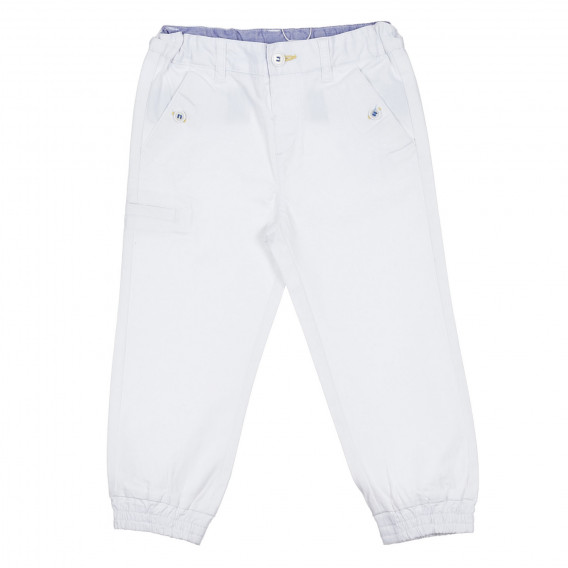 Панталон с ластици на крачолите, бял Chicco 365535 