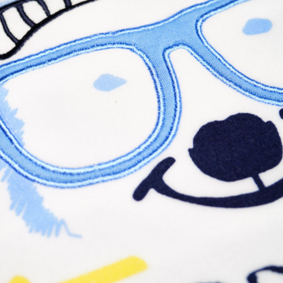 Памучна пижама на райе за момче в син цвят с принт  Chicco 36560 5