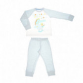 Памучна пижама Chicco за момче в светло сив цвят с принт Chicco 36561 