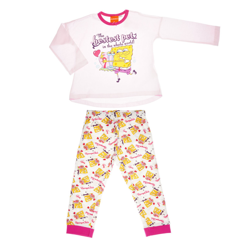 Памучна пижама на Sponge Bob за момиче  36571