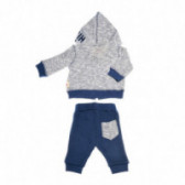 Памучен комплект суитшърт и панталон за бебе за момче син Chicco 36596 2