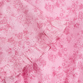 Рокля с флорален принт и колан, розова Guess 366026 3