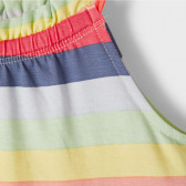 Рокля от органичен памук с тънки презрамки, многоцветна Name it 367298 3