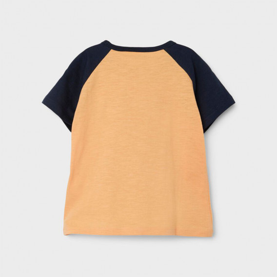 Тениска с къс ръкав и надпис, оранжева Name it 367321 2