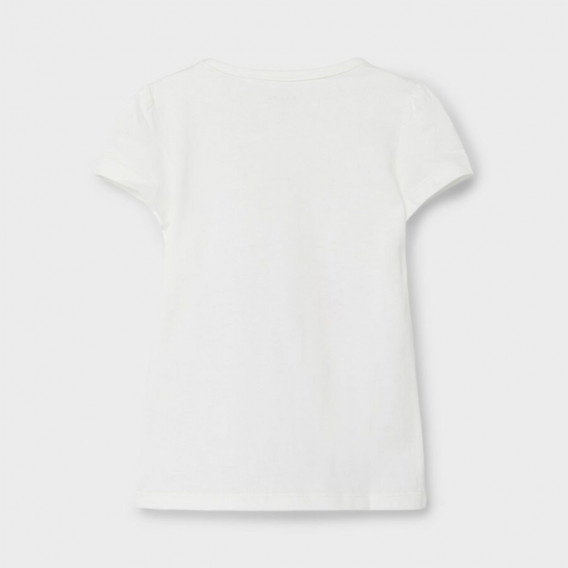 Памучна тениска с щампа на ягоди и надпис, бяла Name it 367344 2