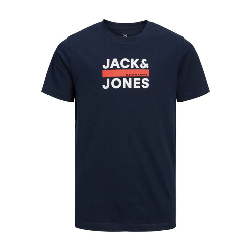Тениска с надпис Jac&Jones, синя  367452