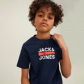 Тениска с надпис Jac&Jones, синя JACK&JONES JUNIOR 367458 5