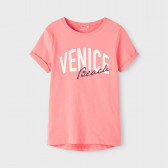 Тениска с къс ръкав и надпис Venice Beach Name it 367562 