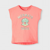 Тениска с надпис Mermaid squad Name it 367602 