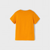 Памучна тениска с щампа на тигър, оранжева Mayoral 367721 2