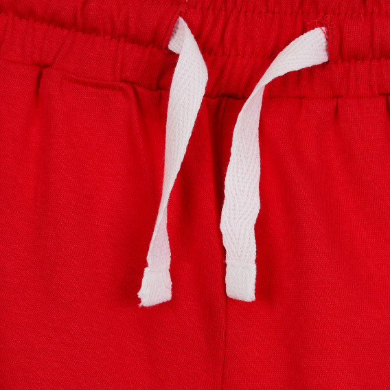 Памучен къс панталон с кант, червен Chicco 367908 2
