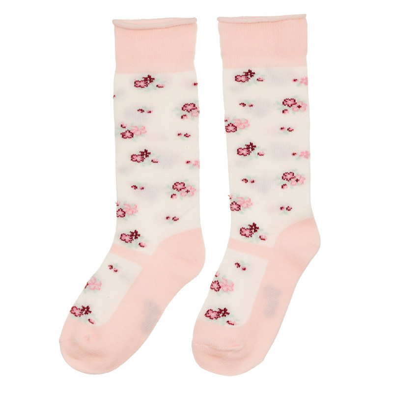 Чорапи с принт на цветя  368109