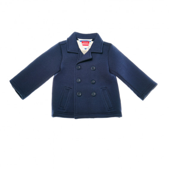 Палто с два джоба за момче тъмно синьо Chicco 36811 
