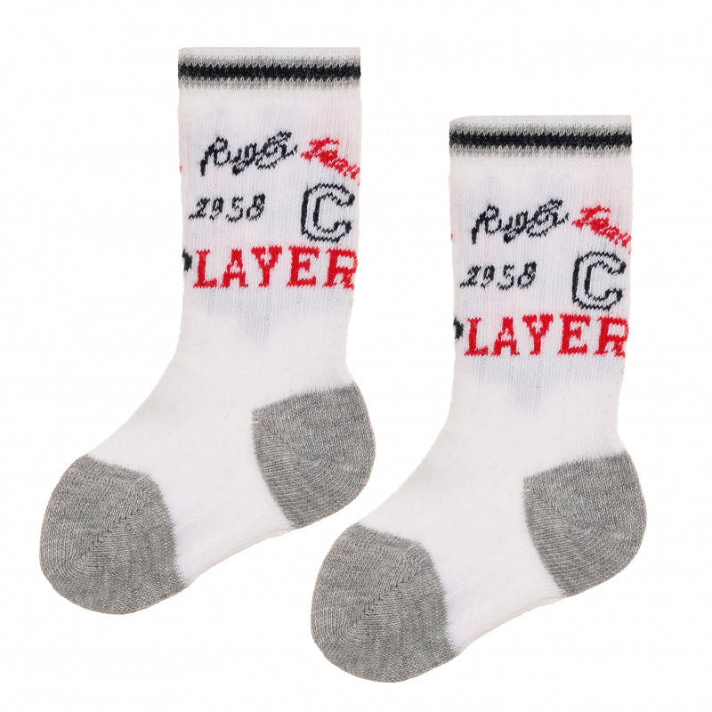 Чорапи с надпис, бели  368111