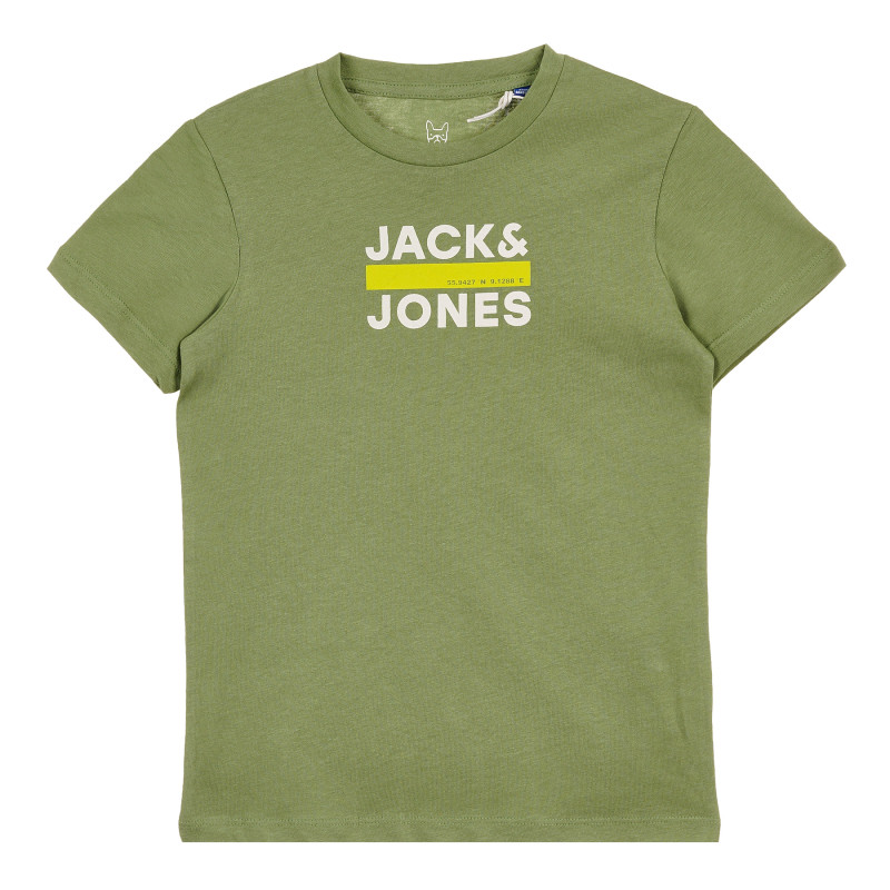 Тениска с надпис Jac&Jones, зелена  368186