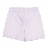Памучни къси панталонки в лилаво райе Chicco 368337 3