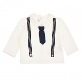 Комплект от ританки и блуза с апликация на тиранти и вратовръзка Chicco 368381 2
