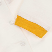 Блуза с оранжеви акценти и щампа на животни, бяла Chicco 368431 3