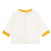 Блуза с оранжеви акценти и щампа на животни, бяла Chicco 368432 4