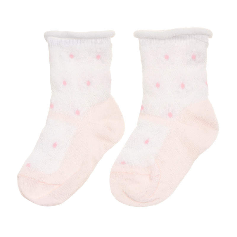 Чорапи с принт на розови точки  368454