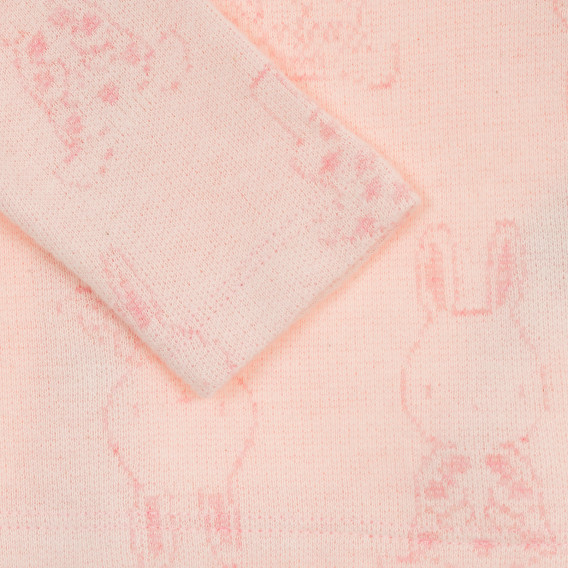 Блуза с дълъг ръкав и принт на зайчета, розова Chicco 368470 2