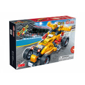 Конструктор състезателна жълта кола F1 със 132 части BANBAO 368609 6