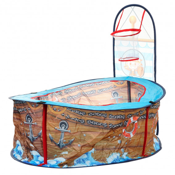 Детска палатка за игра - Пиратски кораб с баскетболен кош ITTL 368661 