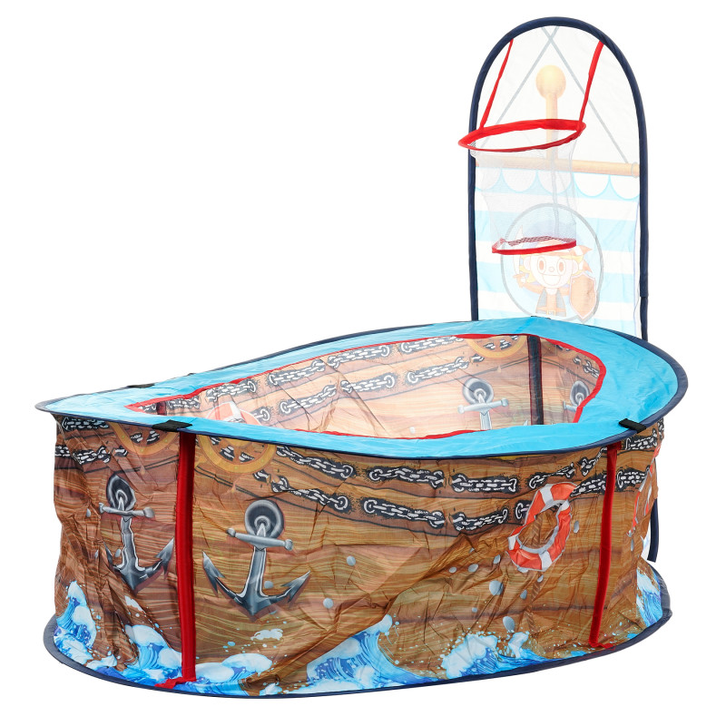 Детска палатка за игра - Пиратски кораб с баскетболен кош  368661