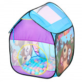Детска палатка с покрив за игра Маша и Мечока със 100 бр. топки ITTL 368797 5