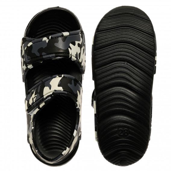 Детски сандали с камуфлажен принт, черни GS 369173 4