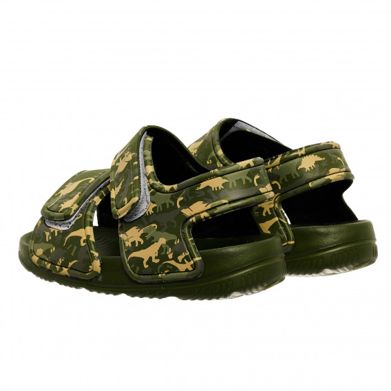 Детски сандали с камуфлажен принт, зелени GS 369184 3