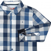 Памучна риза за момче, синьо-бяло каре Boboli 3692 3