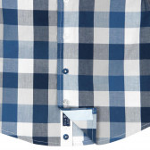 Памучна риза за момче, синьо-бяло каре Boboli 3693 4