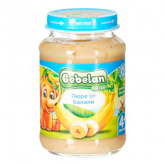 Пюре от банан без добавена захар, 4+ месеца, бурканче, 190 гр. Bebelan 369381 
