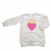 Памучна блуза с дълъг ръкав и сърчице за бебе момиче Chicco 36952 