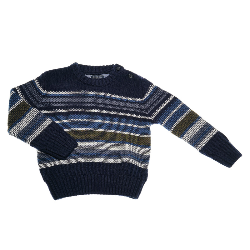 Пуловер за бебе с дълъг ръкав на райе  36982