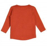 Блуза от органичен памук с щампа на момиче за бебе, червена Name it 369923 4