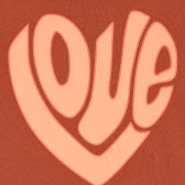Блуза от органичен памук с щампа Love, червена Name it 369929 2