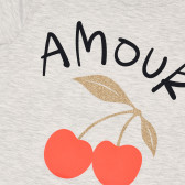 Памучна тениска Amour, сива Name it 369957 2