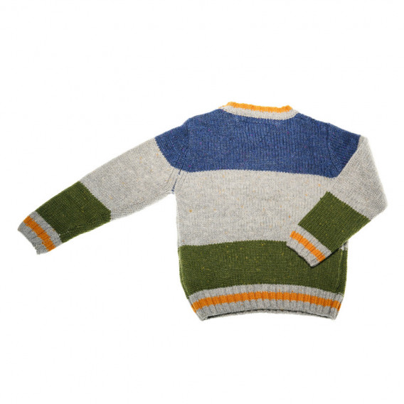Пуловер с релефна фигурална плетка за момче Chicco 37003 2