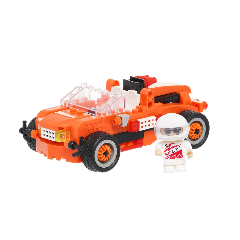 Конструктор оранжева кола със 108 части  370081