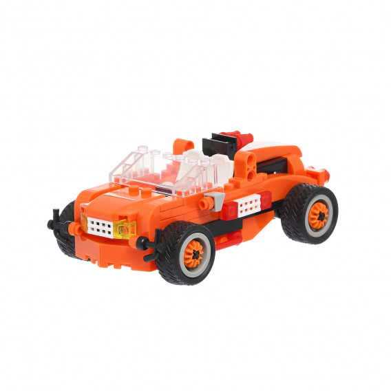 Конструктор оранжева кола със 108 части BANBAO 370082 2