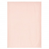Бебешко одеяло 80 х 100 см в комплект с мека кърпа за гушкане Мече, розово Inter Baby 370236 2