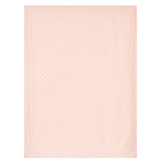 Бебешко одеяло 80 х 100 см в комплект с мека кърпа за гушкане Мече, розово Inter Baby 370236 2