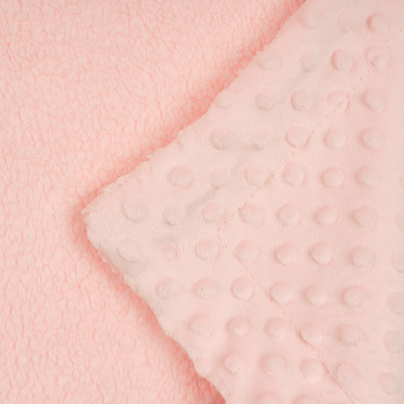 Бебешко одеяло 80 х 100 см в комплект с мека кърпа за гушкане Мече, розово Inter Baby 370238 4