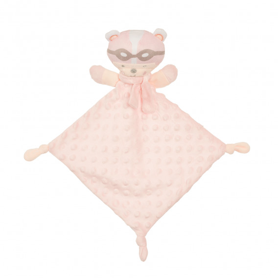 Бебешко одеяло 80 х 100 см в комплект с мека кърпа за гушкане Парашутист, розово Inter Baby 370251 5