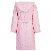 Хавлиен халат за баня с принт на сърца, размер 8-10 години, розов Aglika 371176 4